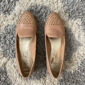 Marc Fisher Women's Beige Studded Flats